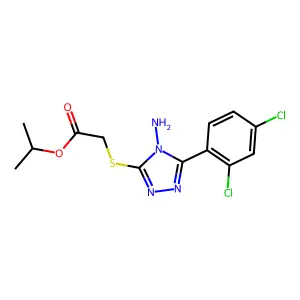 Isopropyl ((4-amino-5-(2,4-dichlorophenyl)-4H-1,2,4-triazol-3-YL)thio)acetate structure
