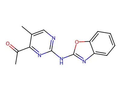 1-[2-(1,3-Benzoxazol-2-ylamino)-5-methylpyrimidin-4-yl]ethanone structure
