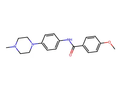 4-methoxy-N-[4-(4-methyl-1-piperazinyl)phenyl]benzamide structure