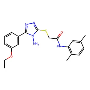 2-[4-amino-5-(3-ethoxyphenyl)(1,2,4-triazol-3-ylthio)]-N-(2,5-dimethylphenyl)a cetamide structure
