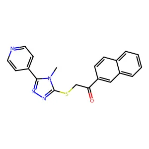 2-{[4-methyl-5-(pyridin-4-yl)-4H-1,2,4-triazol-3-yl]sulfanyl}-1-(naphthalen-2-yl)ethanone structure
