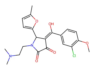 4-(3-chloro-4-methoxybenzoyl)-1-[2-(dimethylamino)ethyl]-3-hydroxy-5-(5-methylfuran-2-yl)-2,5-dihydro-1H-pyrrol-2-one structure