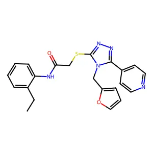 N-(2-ethylphenyl)-2-{[4-(furan-2-ylmethyl)-5-(pyridin-4-yl)-4H-1,2,4-triazol-3-yl]sulfanyl}acetamide structure
