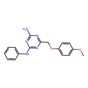 6-(4-Methoxy-phenoxymethyl)-N-phenyl-[1,3,5]triazine-2,4-diamine structure