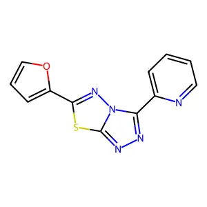 6-(Furan-2-yl)-3-pyridin-2-yl-[1,2,4]triazolo[3,4-b][1,3,4]thiadiazole structure
