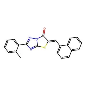 (5Z)-2-(2-methylphenyl)-5-(naphthalen-1-ylmethylidene)[1,3]thiazolo[3,2-b][1,2,4]triazol-6(5H)-one structure