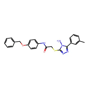 2-{[4-amino-5-(3-methylphenyl)-4H-1,2,4-triazol-3-yl]sulfanyl}-N-[4-(benzyloxy)phenyl]acetamide structure
