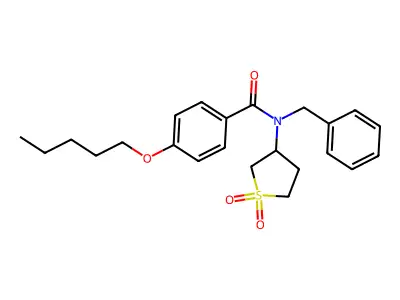 N-benzyl-N-(1,1-dioxidotetrahydrothiophen-3-yl)-4-(pentyloxy)benzamide structure