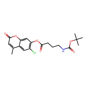 6-chloro-4-methyl-2-oxo-2H-chromen-7-yl 4-[(tert-butoxycarbonyl)amino]butanoate structure