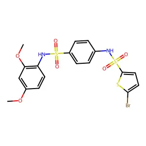 5-bromo-N-[4-[(2,4-dimethoxyphenyl)sulfamoyl]phenyl]thiophene-2-sulfonamide structure