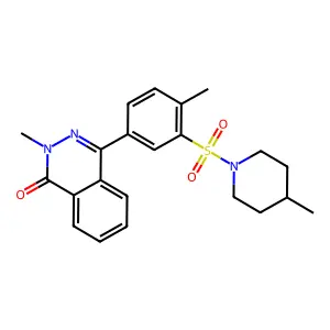 2-Methyl-4-[4-methyl-3-(4-methylpiperidin-1-yl)sulfonylphenyl]phthalazin-1-one structure