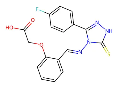 2-[2-[[3-(4-fluorophenyl)-5-sulfanylidene-1H-1,2,4-triazol-4-yl]iminomethyl]phenoxy]acetic Acid structure