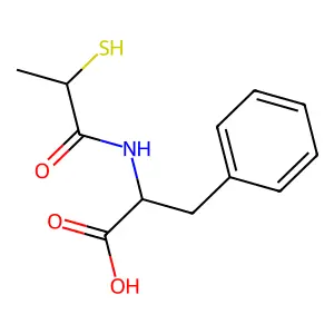 L-Phenylalanine, N-(2-mercapto-1-oxopropyl)- structure