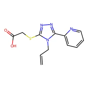 {[4-(prop-2-en-1-yl)-5-(pyridin-2-yl)-4H-1,2,4-triazol-3-yl]sulfanyl}acetic acid structure