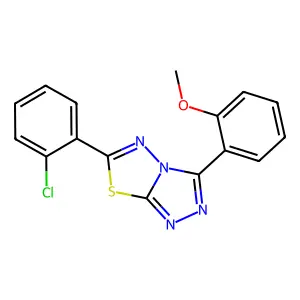 6-(2-Chlorophenyl)-3-(2-methoxyphenyl)-[1,2,4]triazolo[3,4-b][1,3,4]thiadiazole structure