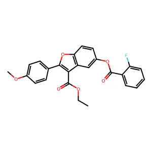 3-(Ethoxycarbonyl)-2-(4-methoxyphenyl)benzo[b]furan-5-yl 2-fluorobenzoate structure
