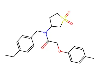 N-(1,1-dioxidotetrahydrothiophen-3-yl)-N-(4-ethylbenzyl)-2-(4-methylphenoxy)acetamide structure