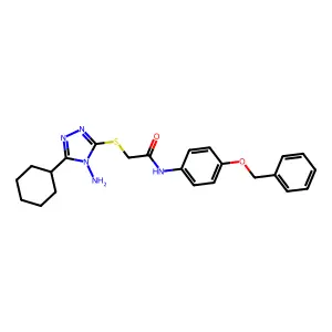 2-[(4-amino-5-cyclohexyl-4H-1,2,4-triazol-3-yl)sulfanyl]-N-[4-(benzyloxy)phenyl]acetamide structure