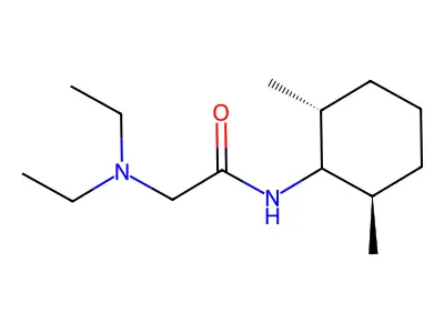 Acetamide, 2-(diethylamino)-N-(2,6-dimethylcyclohexyl)-, (1-alpha,2-alpha,6-beta)- structure