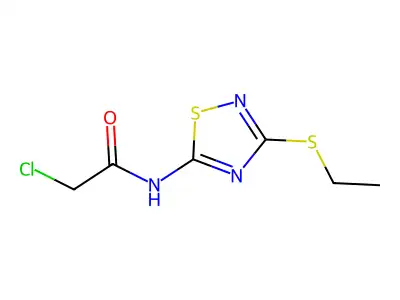 2-Chloro-N-(3-ethylsulfanyl-[1,2,4]thiadiazol-5-yl)-acetamide structure