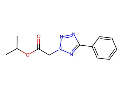 Propan-2-yl 2-(5-phenyltetrazol-2-yl)acetate structure