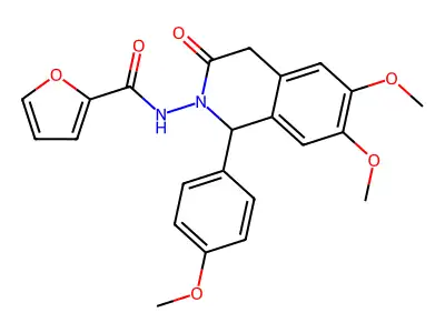 N-[6,7-dimethoxy-1-(4-methoxyphenyl)-3-oxo-3,4-dihydroisoquinolin-2(1H)-yl]furan-2-carboxamide structure