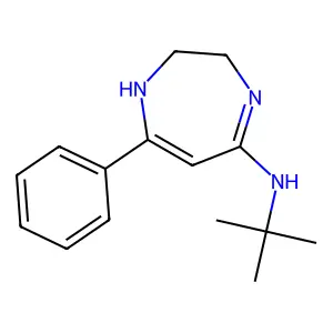 N-tert-butyl-7-phenyl-2,3-dihydro-1H-1,4-diazepin-5-amine structure
