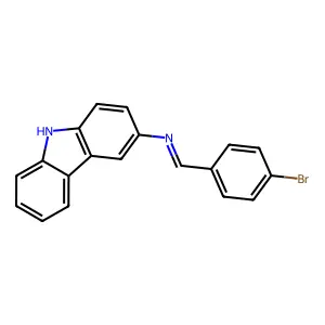 9H-Carbazol-3-amine, N-[(4-bromophenyl)methylene]- structure