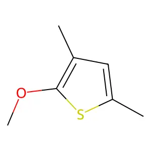 Thiophene, 2-methoxy-3,5-dimethyl- structure