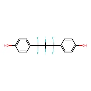 4-[1,1,2,2,3,3-Hexafluoro-3-(4-hydroxyphenyl)propyl]phenol structure