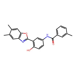 N-[3-(5,6-Dimethyl-1,3-benzoxazol-2-YL)-4-hydroxyphenyl]-3-methylbenzamide structure