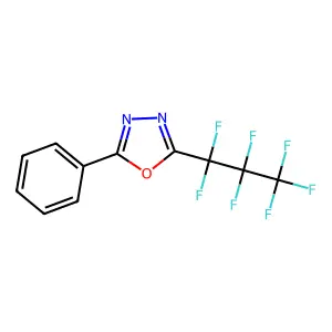 2-Perfluoropropyl-5-phenyl-1,3,4-oxadiazole structure