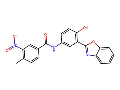 N-[3-(1,3-Benzoxazol-2-YL)-4-hydroxyphenyl]-4-methyl-3-nitrobenzamide structure