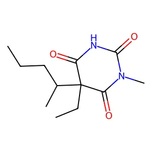 Barbituric acid,5(1mebu)-5-ET-1-ME structure