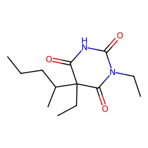 Barbituric acid, 1,5-diethyl-5-(1-methylbutyl)- structure