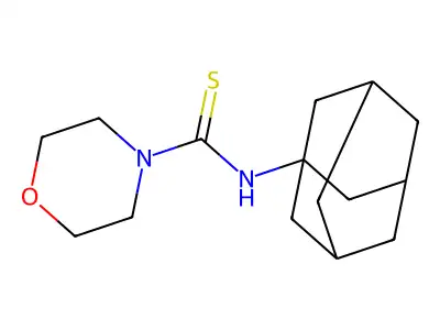 N-(1-adamantyl)morpholine-4-carbothioamide structure