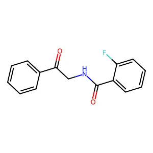 2-fluoro-N-phenacylbenzamide structure