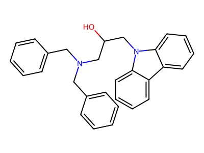 1-(9H-carbazol-9-yl)-3-(dibenzylamino)propan-2-ol structure