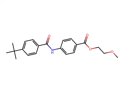 2-Methoxyethyl 4-[(4-tert-butylbenzoyl)amino]benzoate structure