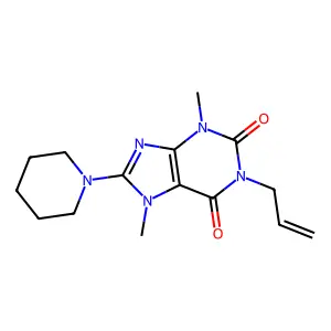 3,7-Dimethyl-8-piperidin-1-yl-1-prop-2-enylpurine-2,6-dione structure