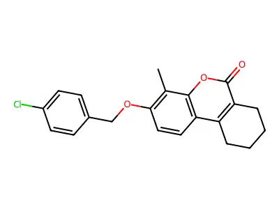 3-[(4-Chlorophenyl)methoxy]-4-methyl-7,8,9,10-tetrahydrobenzo[c]chromen-6-one structure