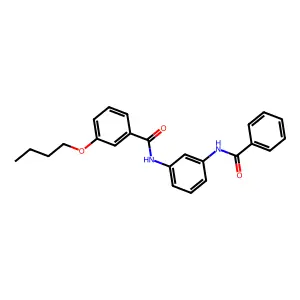 N-(3-benzamidophenyl)-3-butoxybenzamide structure