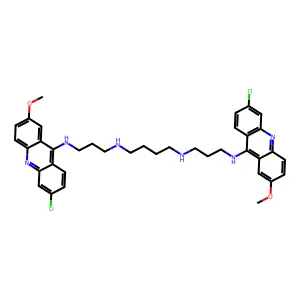 Bis-N,N'''(6-chloro-2-methoxyacridin-9-yl)spermine structure