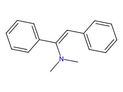 N,N-dimethyl-1,2-diphenylethenamine structure