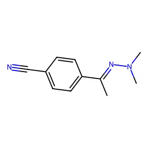 4-[1-(Dimethylhydrazinylidene)ethyl]benzonitrile structure
