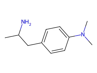 4-(2-aminopropyl)-N,N-dimethylaniline dihydrochloride structure