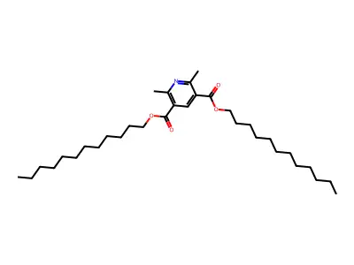 Didodecyl 2,6-dimethyl-3,5-pyridinedicarboxylate structure