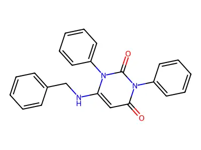 6-(Benzylamino)-1,3-diphenylpyrimidine-2,4-dione structure
