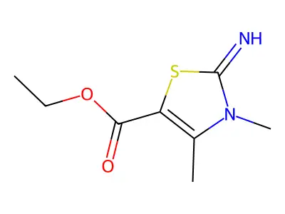 Ethyl 2-imino-3,4-dimethyl-2,3-dihydro-1,3-thiazole-5-carboxylate structure