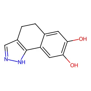 4,5-Dihydro-1H-benzo(g)indazole-7,8-diol structure